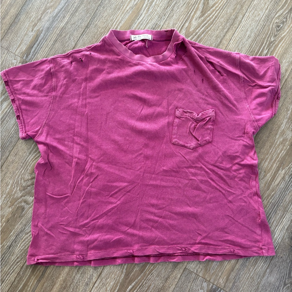 Free People Ripped T Shirt